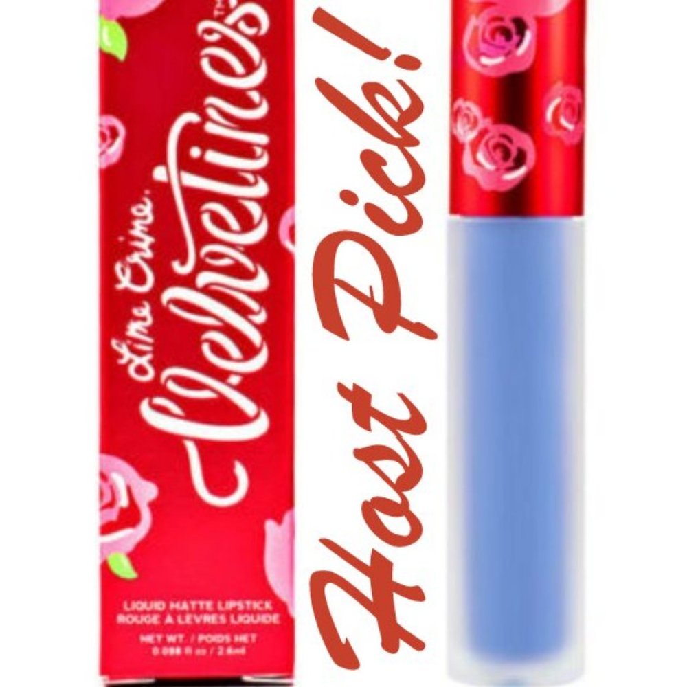 4x HP ๐ Lime Crime Velvetines Liquid Lipstick BLUE 'Teacup' Vegan USA Last One! - Picture 4 of 10